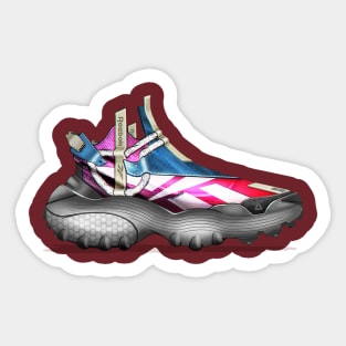 watercolor shoes rebok Sticker